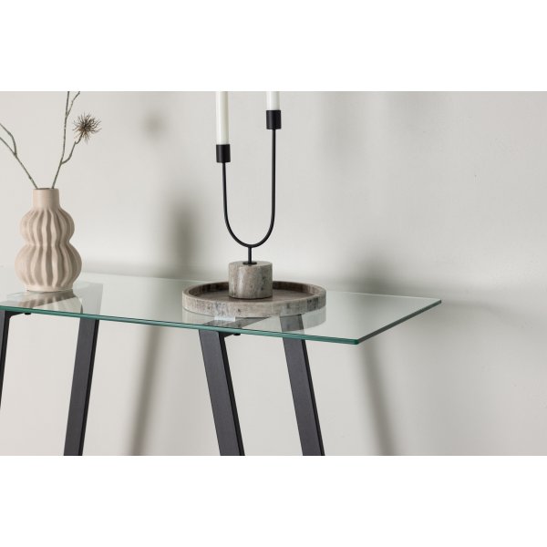 Horten kohokuviopöytä 100 x 40 cm - musta/läpinäkyvä Horten kohokuviopöytä 100 x 40 cm - musta/läpinäkyvä