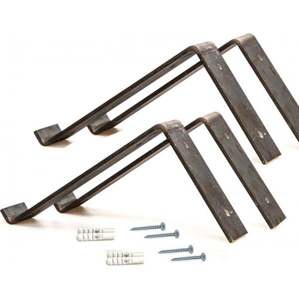 Lamba seinähylly 5 - Musta/pähkinä Lamba seinähylly 5 - Musta/pähkinä