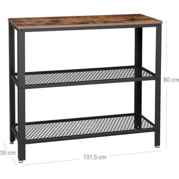 Lasse-konsolipöytä 101,5 x 35 cm - Ruskea/musta Lasse-konsolipöytä 101,5 x 35 cm - Ruskea/musta