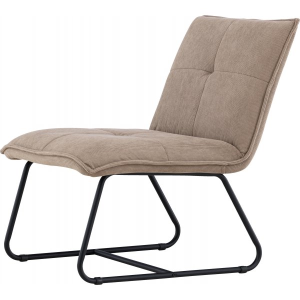 Madison lepotuoli - Ruskea vakosametti/musta Madison lepotuoli - Ruskea vakosametti/musta