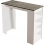 Style baaripyt 120 x 51,6 cm - Valkoinen/harmaa