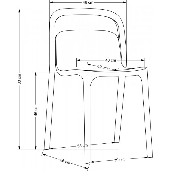 Cadeira ruokapöydän tuoli 490 - valkoinen Cadeira ruokapöydän tuoli 490 - valkoinen