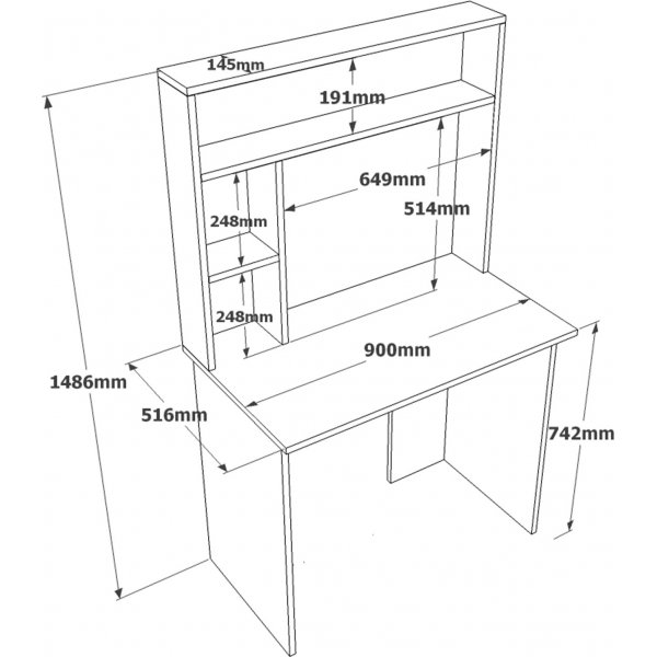 Bernt kirjoituspöytä 148,6 x 90 cm - Mänty/valkoinen Bernt kirjoituspöytä 148,6 x 90 cm - Mänty/valkoinen