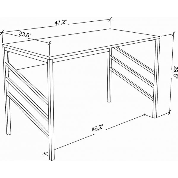 Josephine kirjoituspöytä 120 x 60 cm - Musta/antrasiitti Josephine kirjoituspöytä 120 x 60 cm - Musta/antrasiitti