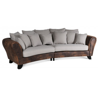 Western 4-istuttava kaareva sohva - Vintage / Beige + Huonekalujen tahranpoistoaine
