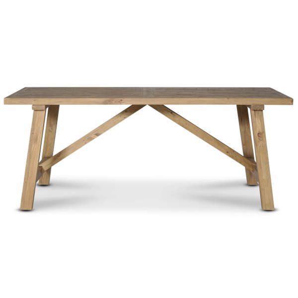 Woodforge-ruokailuryhmäpöytä ja 6 tuolia kierrätyspuuta Woodforge-ruokailuryhmäpöytä ja 6 tuolia kierrätyspuuta