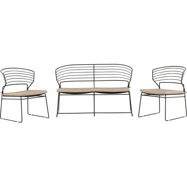 Milano sohvaryhmä - musta/hiekkabeige Milano sohvaryhmä - musta/hiekkabeige