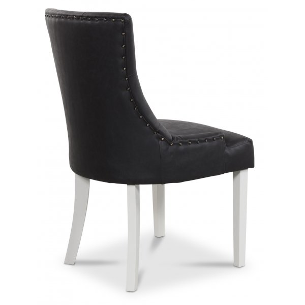 Tuva-tuoli, Musta PU - Valkoiset jalat + Huonekalujen tahranpoistoaine