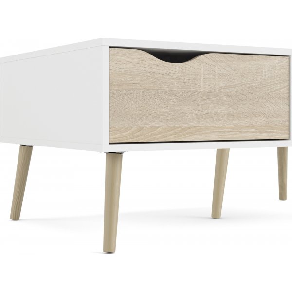 Oslo sohvapöytä 99 x 39 cm - Valkoinen/tammi Oslo sohvapöytä 99 x 39 cm - Valkoinen/tammi