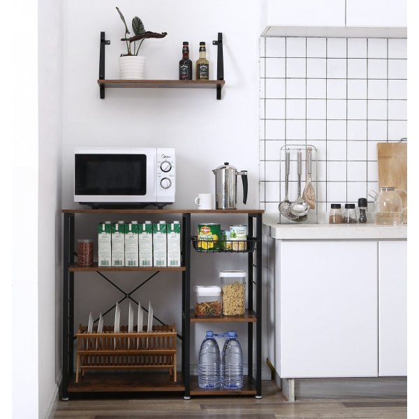 Caspar keittiön hylly - ruskea/musta Caspar keittiön hylly - ruskea/musta