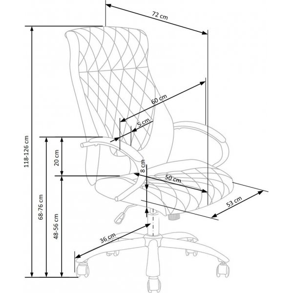 Angelia-toimistotuoli - Ruskea