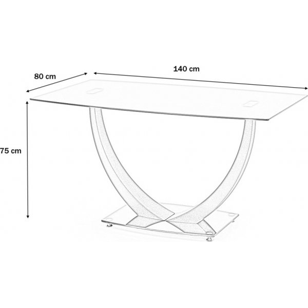 Avery-ruokapöytä - Musta + Huonekalujen tahranpoistoaine Avery-ruokapöytä - Musta + Huonekalujen tahranpoistoaine