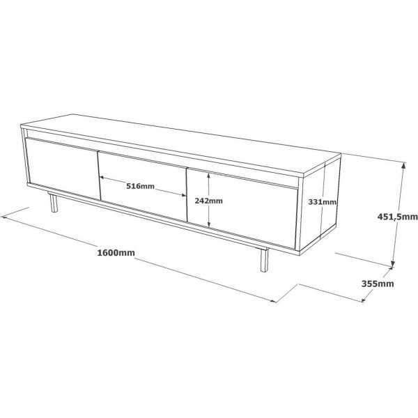 Luvio mediapenkki 1 - tammi/musta Luvio mediapenkki 1 - tammi/musta