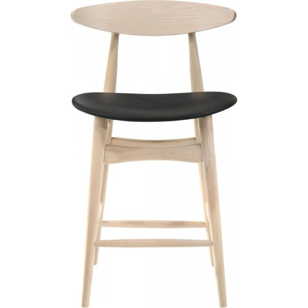 Baaripöytä, mukaan lukien 2 baarituolia - Valkoiseksi maalattu/musta Baaripöytä, mukaan lukien 2 baarituolia - Valkoiseksi maalattu/musta