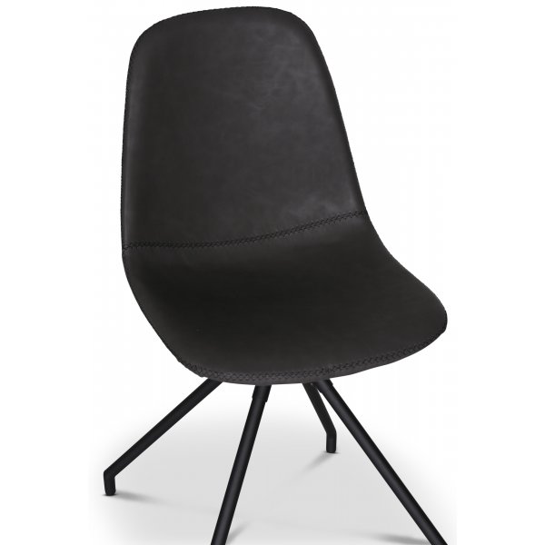 Omni-ruokailuryhmä, pyöreä ruokapöytä Ø130 cm sis. 4 kpl kääntyviä mustia siltatuoleja - Mustaksi petsattua tammea + 4.00 x Tuolin tyyny Omni-ruokailuryhmä, pyöreä ruokapöytä Ø130 cm sis. 4 kpl kääntyviä mustia siltatuoleja - Mustaksi petsattua tammea + 4.00 x Tuolin tyyny