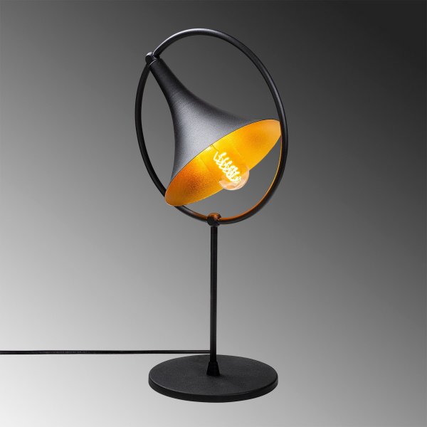 Namur pöytävalaisin - Musta/kulta Namur pöytävalaisin - Musta/kulta