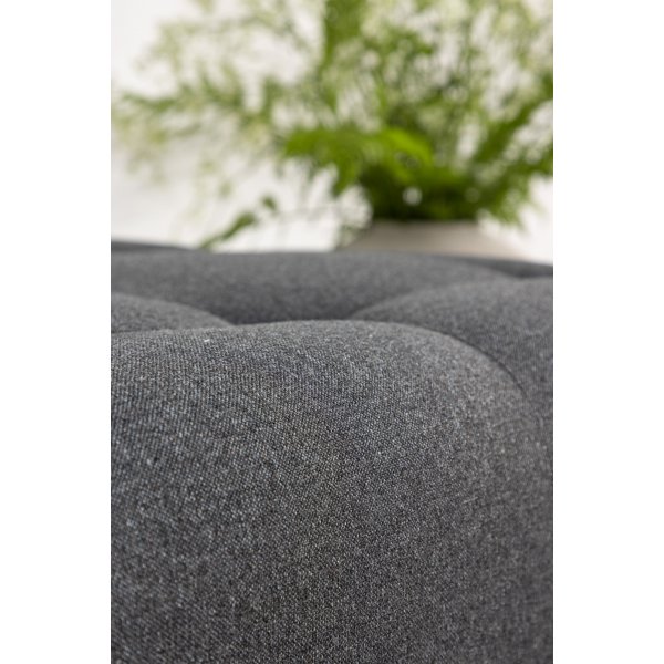 Turin Pouf - tummanharmaa