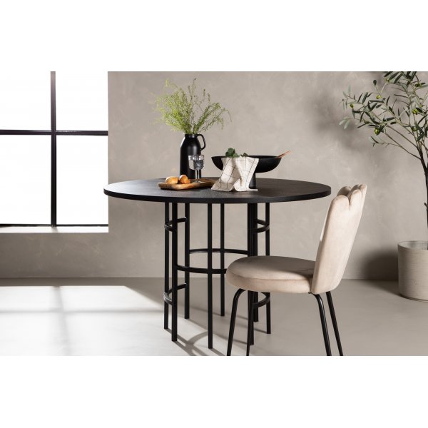 Laholm ruokapöytä Ø115 cm - Musta Laholm ruokapöytä Ø115 cm - Musta
