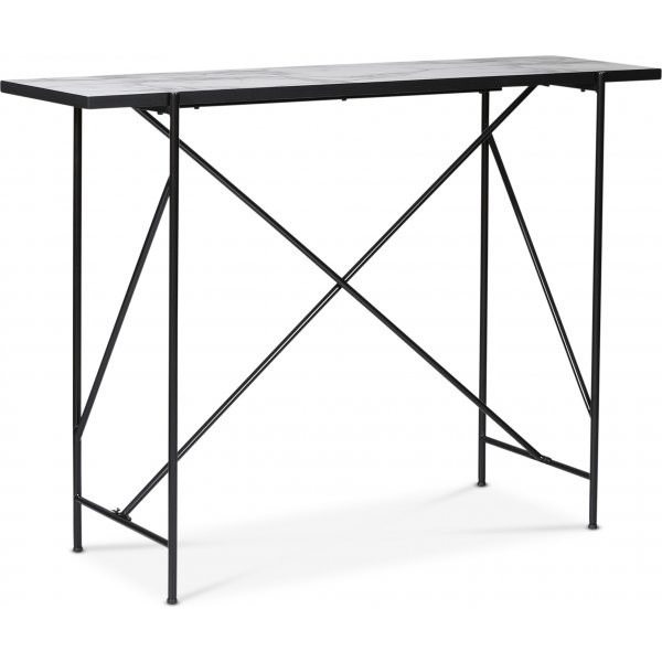 Portland baaripyt 140 cm - Marmori/musta + Huonekalujen tekstiilien puhdistus