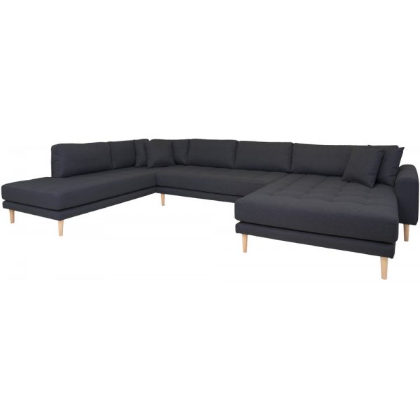 Lido U-sohva avop��ll� - Tummanharmaa