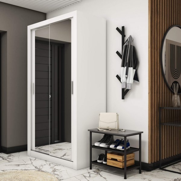 Einar vaatekaappi 18 - Valkoinen Einar vaatekaappi 18 - Valkoinen