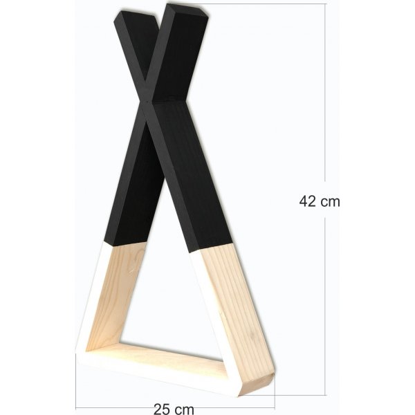 Rafa seinähylly 139 - pähkinä/musta Rafa seinähylly 139 - pähkinä/musta