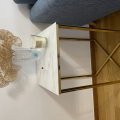 Asiakaskuva Palassa-lamppupöytä - Messinki / Vaalea marmorointi