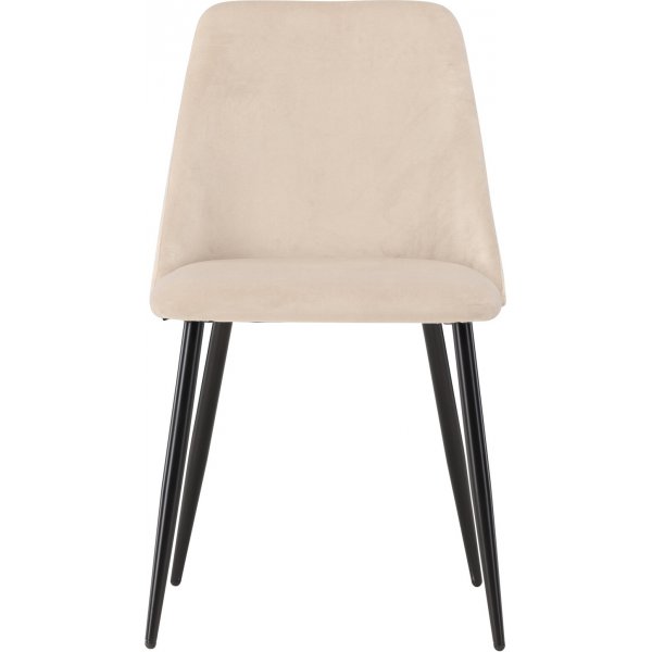 Yruokailutuoli - beige sametti/musta