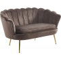Kingsley 2-istuttava sohva samettia - ruskea / messinki