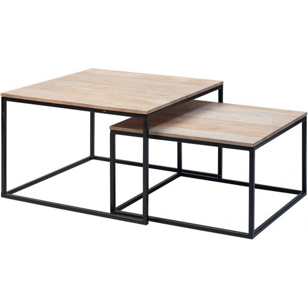 Melissa-pyt 75x75 | 65x65 cm - Puu/musta