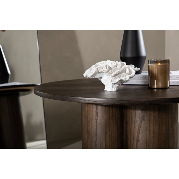 Sohvapyt 80 cm mokkanahka - Olivia