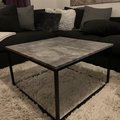 Asiakaskuva shanghai-sohvapöytä 75x75 cm - Sementti-imitaatio