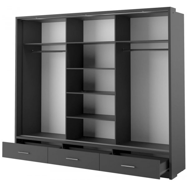 Mervyn-vaatekaappi - Musta Mervyn-vaatekaappi - Musta