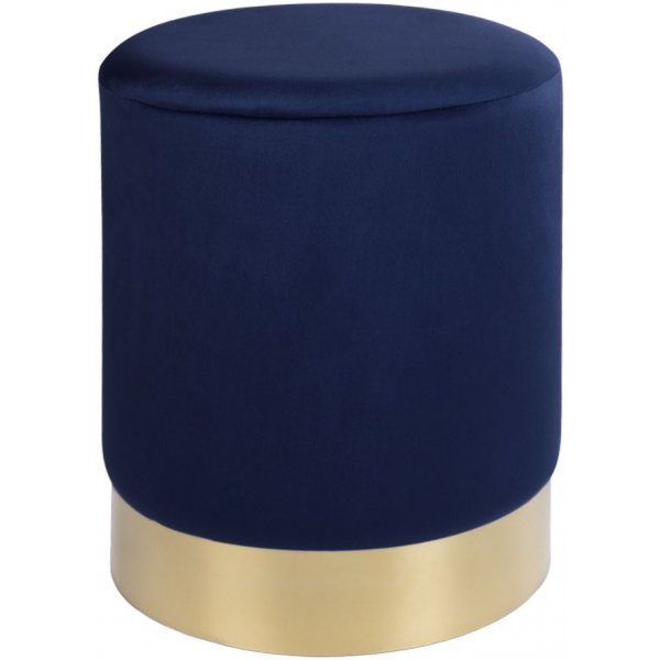 Gamby Pouf - Tummansininen/messinki