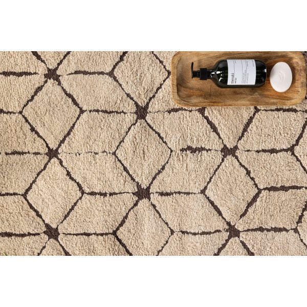 Petrus kylpyhuonematto 60x90 cm - Beige/tummanruskea Petrus kylpyhuonematto 60x90 cm - Beige/tummanruskea