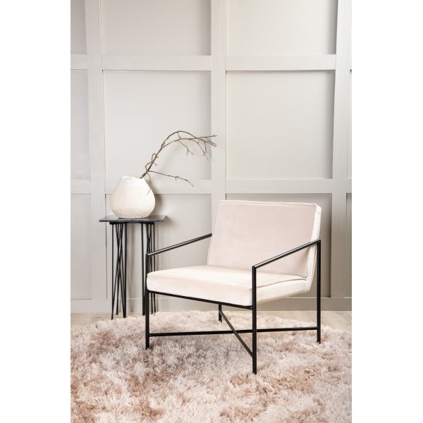 Tetra-nojatuoli - beige sametti Tetra-nojatuoli - beige sametti