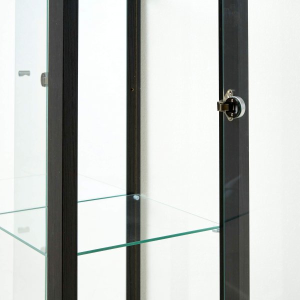 Optima-vitriini & lasikaappi - Musta (peilitakaosalla) Optima-vitriini & lasikaappi - Musta (peilitakaosalla)