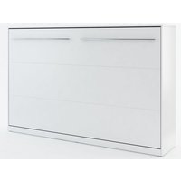 Vaakasuora Compact living -sänkykaappi (120x200 cm ulosvedettävä sänky) - Valkoinen (Matta)