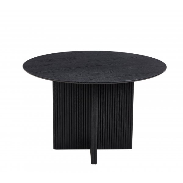 Crossby pyöreä ruokapöytä Ø120 cm - Mustaksi petsattu tammi Crossby pyöreä ruokapöytä Ø120 cm - Mustaksi petsattu tammi