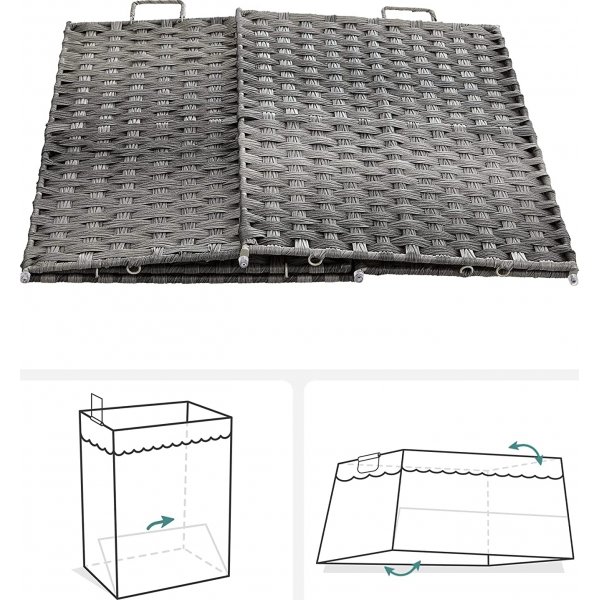 Henrietta pyykkikori 90 l - harmaa