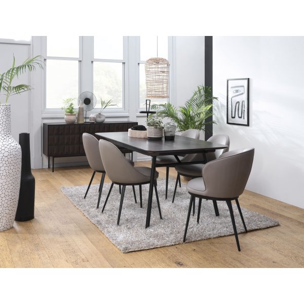 Billy ruokatuoli vaaleanharmaata PU:ta Billy ruokatuoli vaaleanharmaata PU:ta