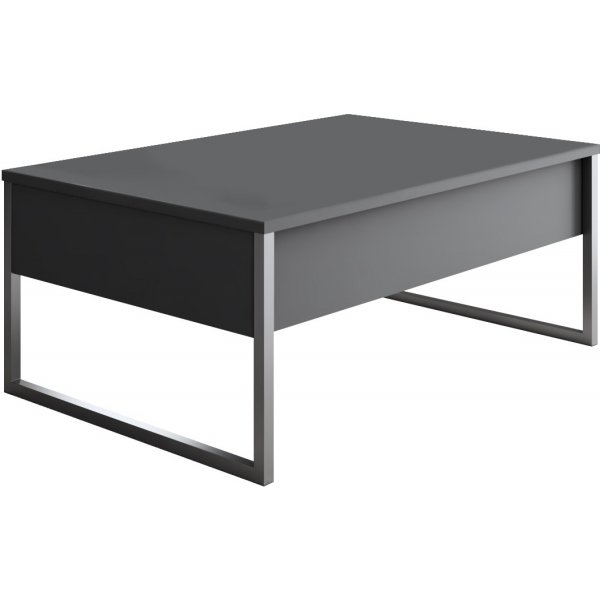 Lux sohvapyt 90 x 60 cm - Antrasiitti/hopea