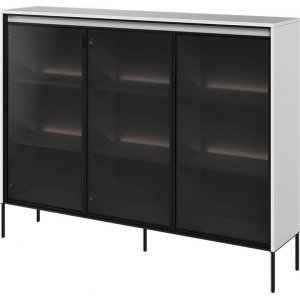 Trend lasikaappi K118 cm - Valkoinen/musta Trend lasikaappi K118 cm - Valkoinen/musta