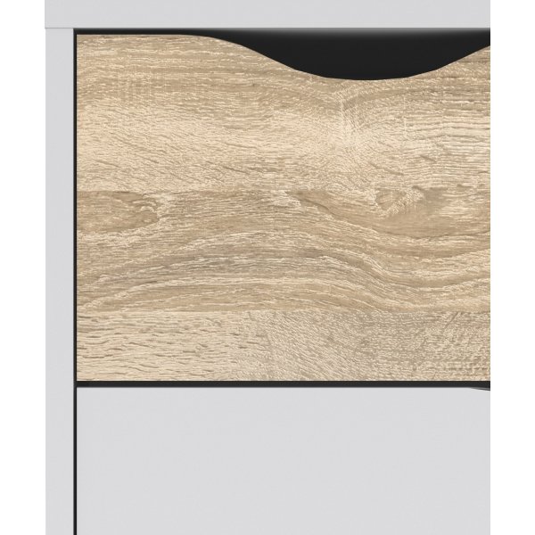 Oslon lipasto 4 laatikolla - Valkoinen/tammi Oslon lipasto 4 laatikolla - Valkoinen/tammi