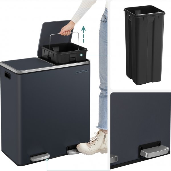 Daloa roskakori 60 l - harmaa Daloa roskakori 60 l - harmaa