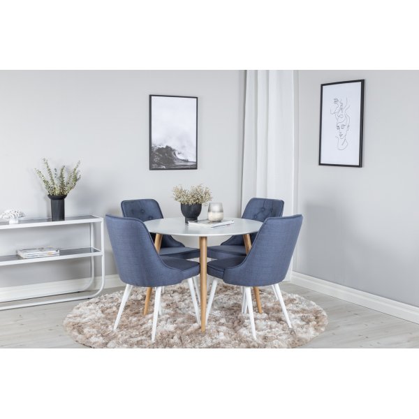 Paradis ruokapöytä 100 cm - Valkoinen/tammi Paradis ruokapöytä 100 cm - Valkoinen/tammi