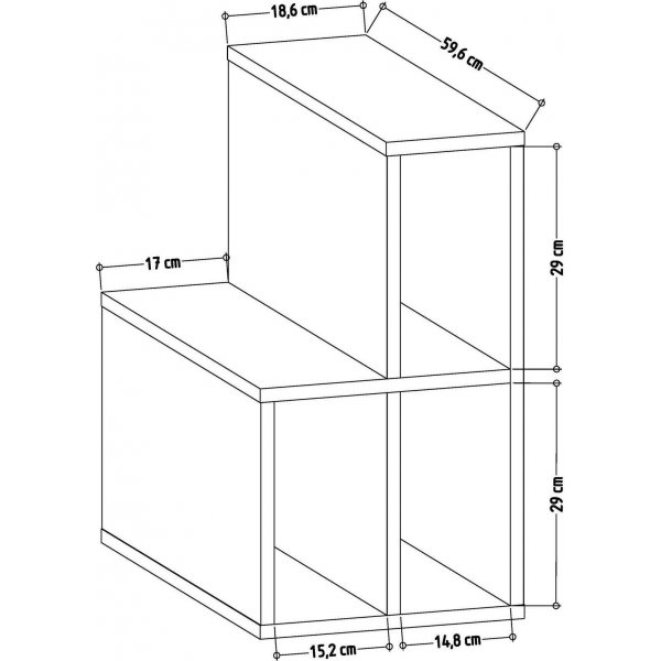 Lemont-sivup�yt� 59,6 x 18,6 cm - Valkoinen