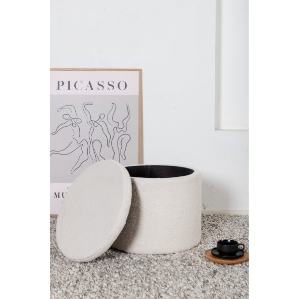 Jabar pouf - Valkoinen nalle Jabar pouf - Valkoinen nalle