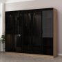 Cavolo vaatekaappi 225x52x210 cm - Ruskea/savu