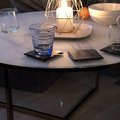 Asiakaskuva Palasso- sohvapöytä 80cm halkaisijalla - Messinki / Vaalea marmori